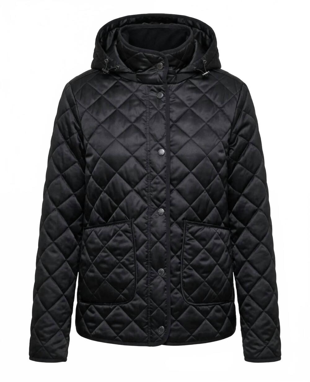 NEW ADROIT ATELIER women's shelby quilted hooded jacket in black